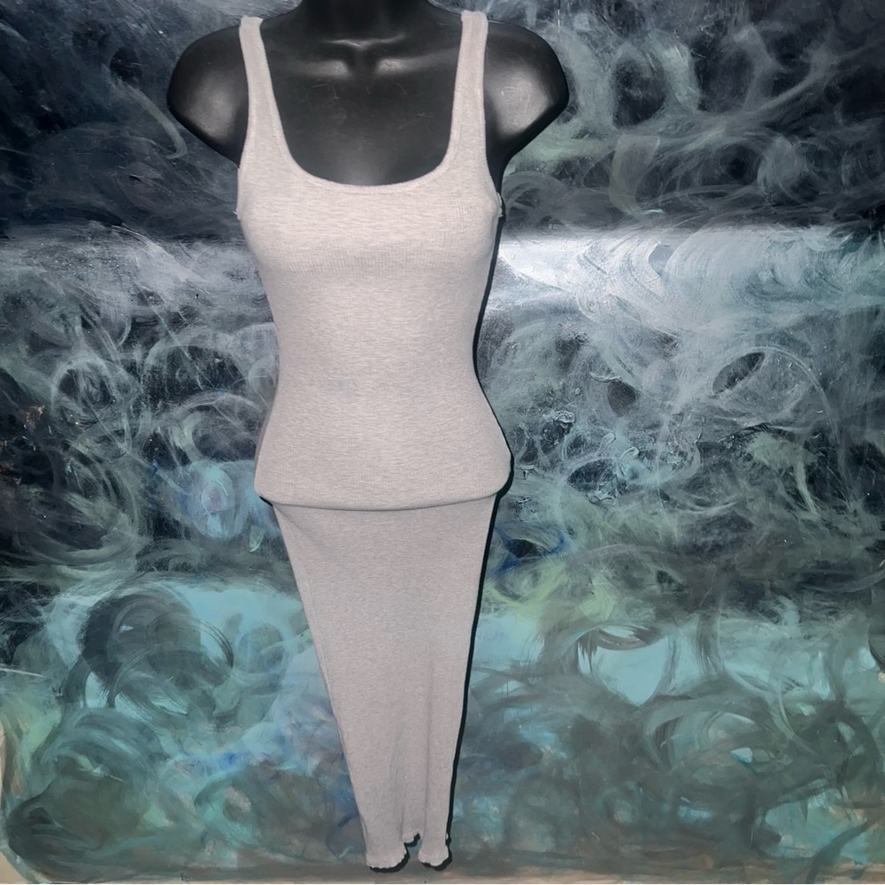 Naked Wardrobe SNATCHED Grey layering Midi Dress